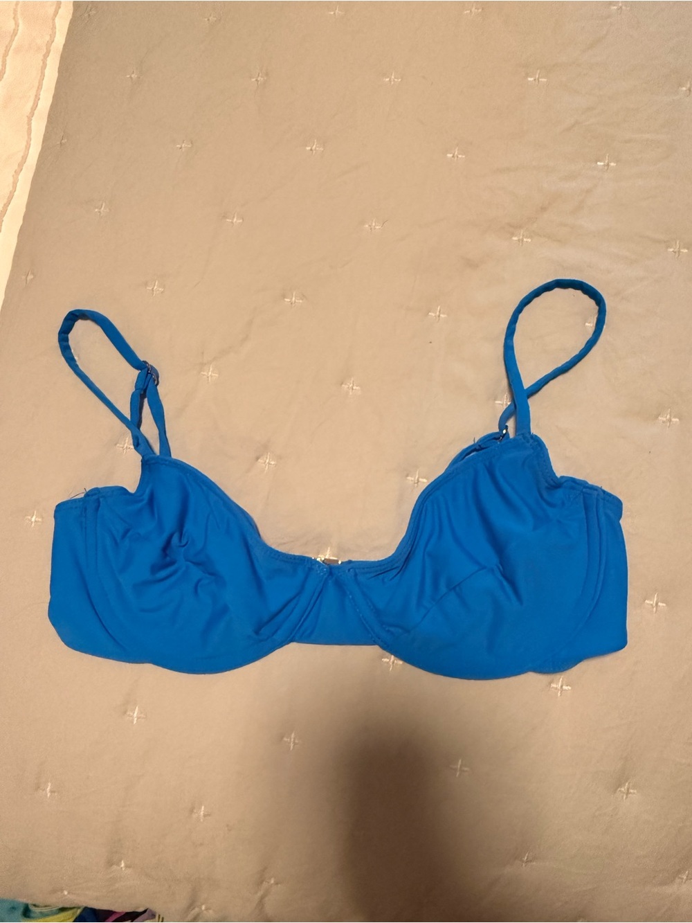 Riot Swim Blue Underwire Balconette Bikini top